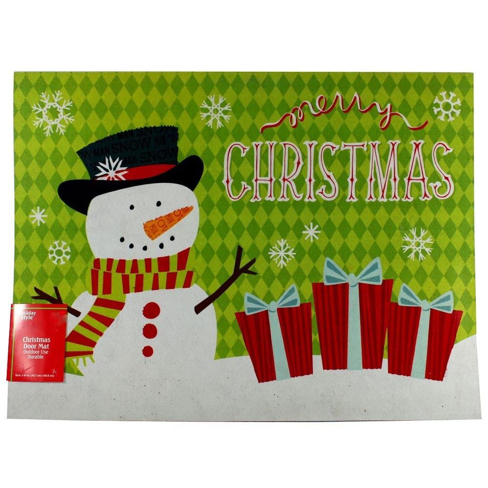 243 - Merry Xmas Snowman Rug Mat - |G-121|