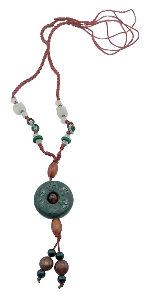 2447 - Ebony Tigers Eye Lifesaver Necklace - |Clear-20|