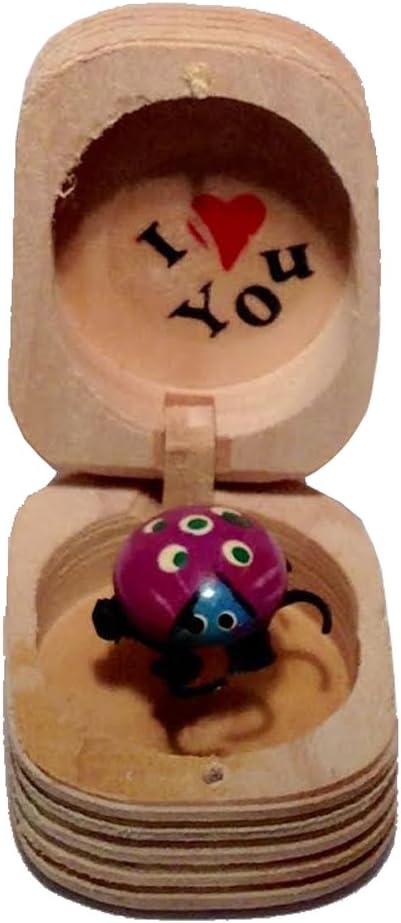 2450 - Purple Dancing Bug Wood Box - [Z-38]