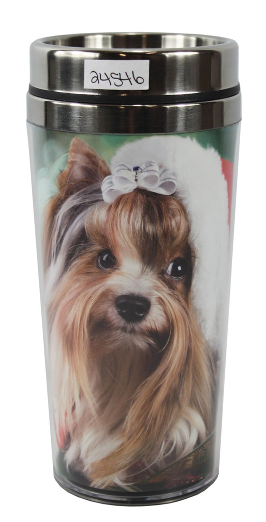24546 - 7" Yorkie Christmas Tumbler |22-11|