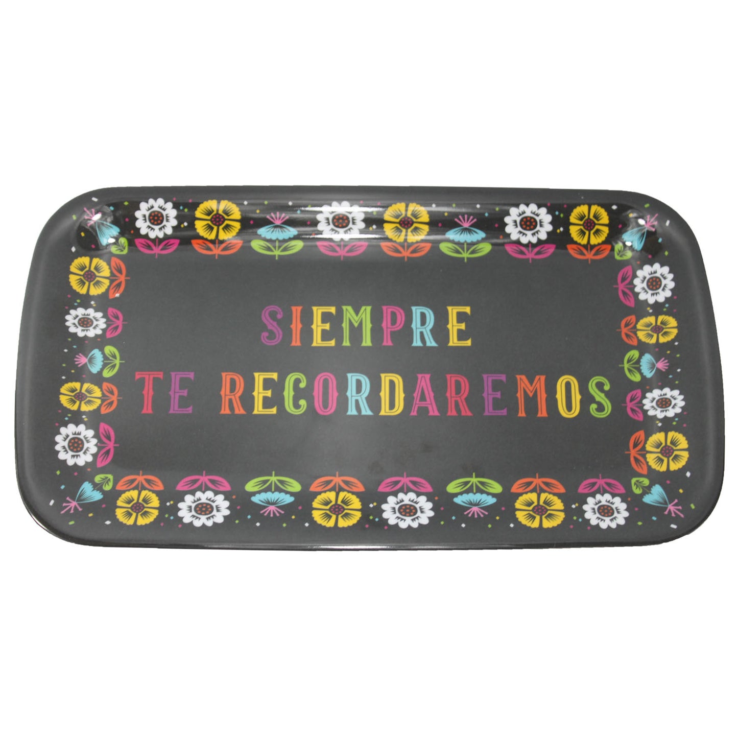 24582 - Siempre Te Recordaremos Tray 7.5X14" Melmac |9-13|