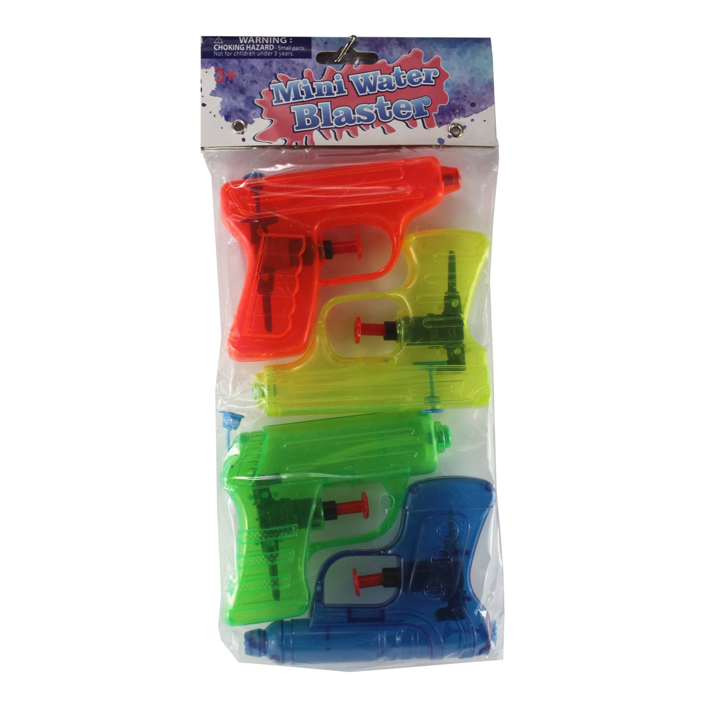 24735 - 3 Packs Set of 4 12 Total Mini Water Blasters |8-18|