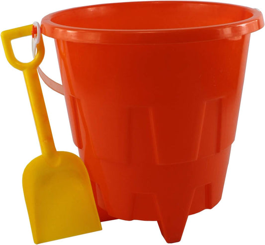24851 - Set of two  8" Orange Pail With Shovel |6-11|
