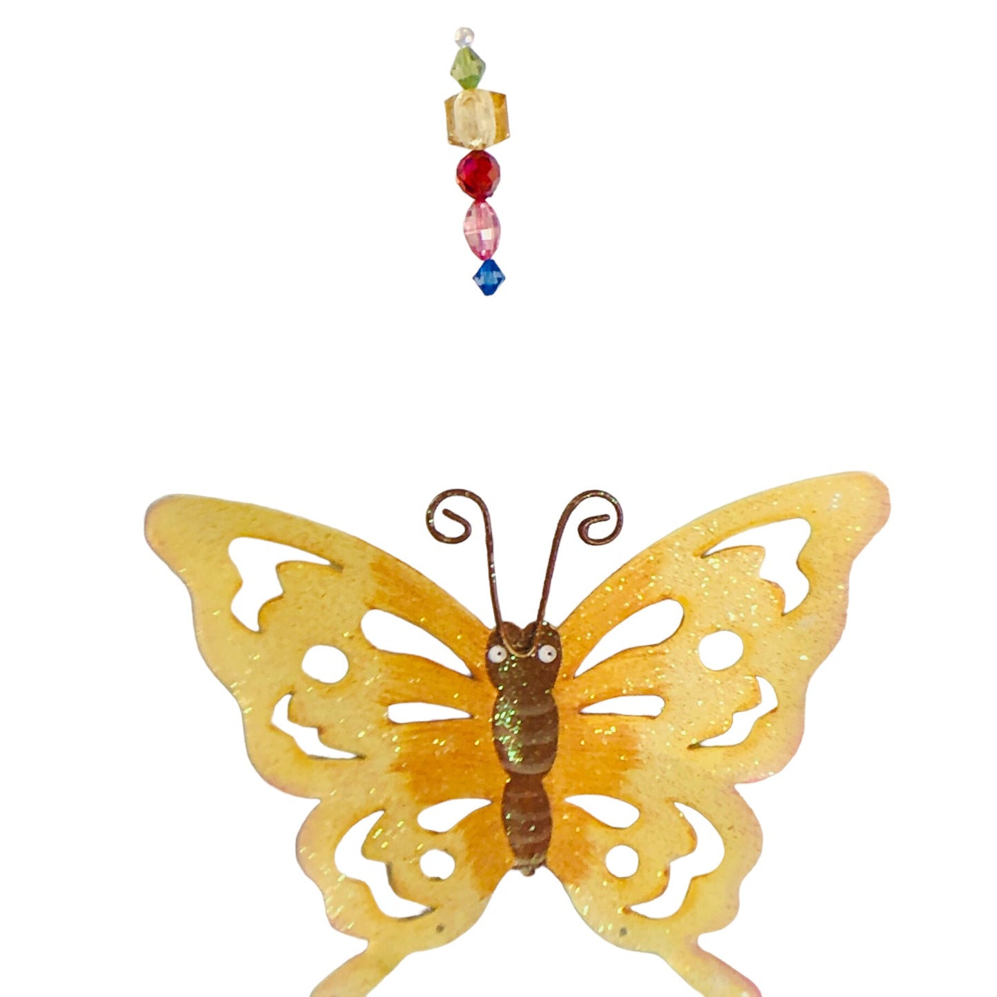 2486 - Wind Chime with Butterfly and Glass Design |TBD|