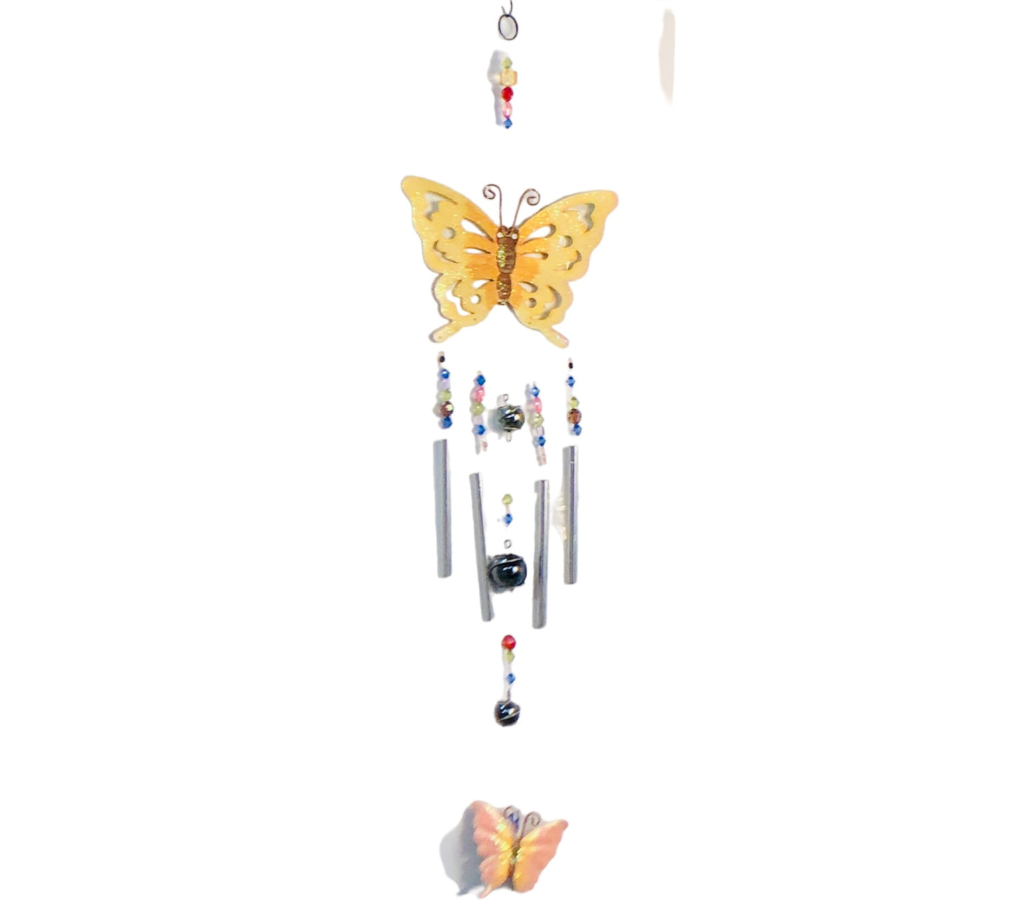 2486 - Wind Chime with Butterfly and Glass Design |TBD|