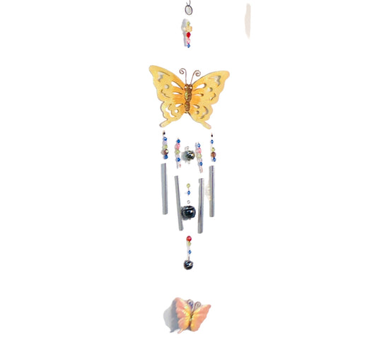 2486 - Wind Chime with Butterfly and Glass Design |TBD|