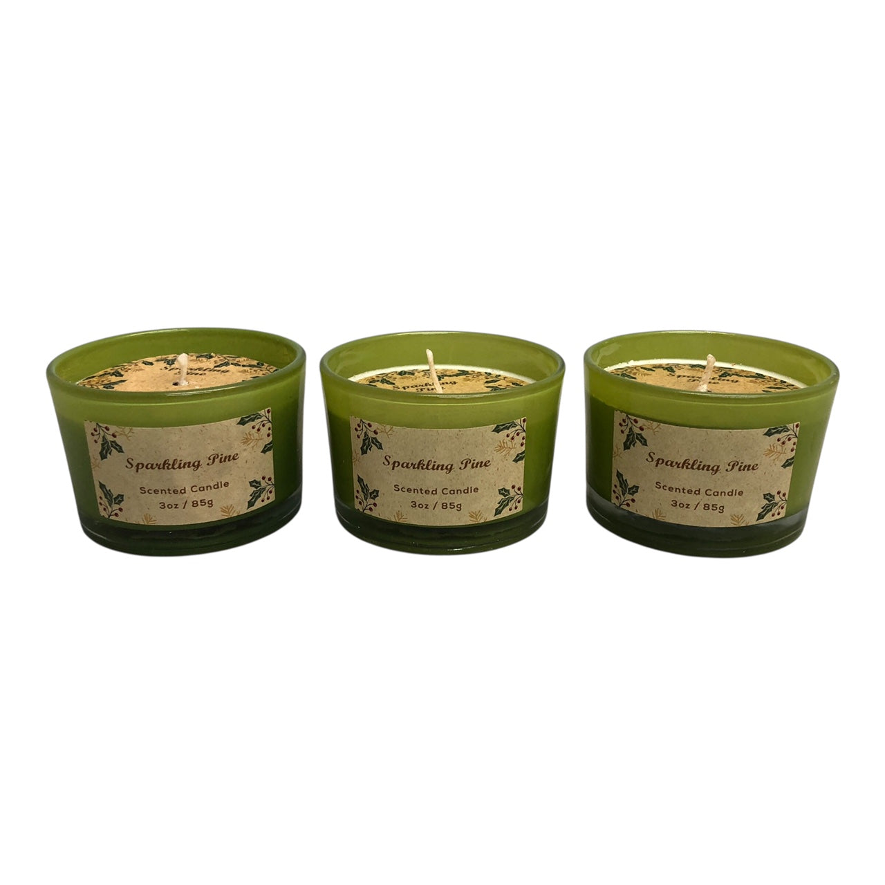 24893 - 3 Pack Sparkling Pine Scented Candle |Scent-13|