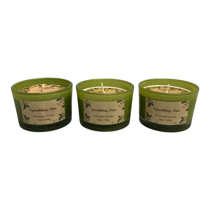 24893 - 3 Pack Sparkling Pine Scented Candle |Scent-13|
