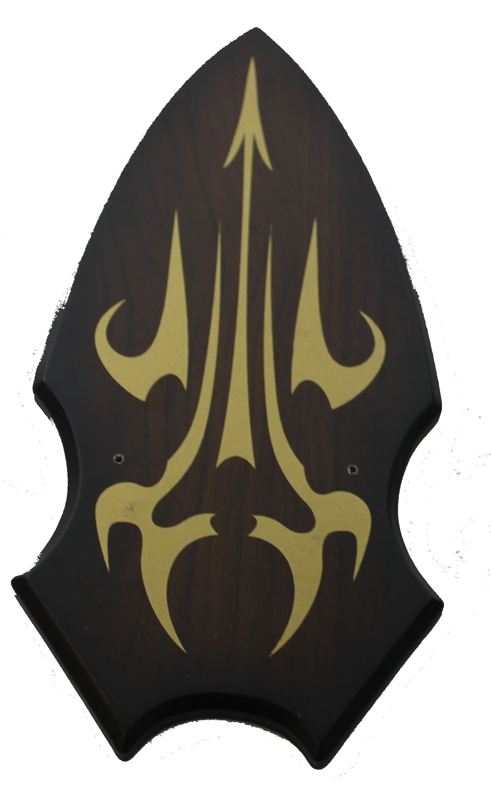 2489 - 13"x6" Gold, Black Sword Plaque - |28-C Down|