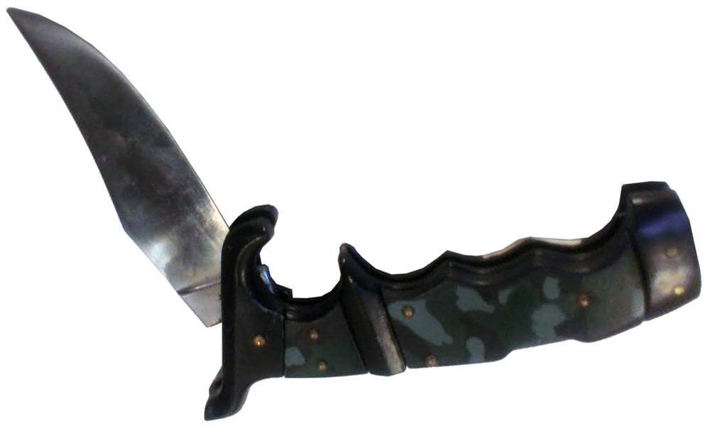 2494 - Black Tiger Knife w/Camo Handle - |Store|