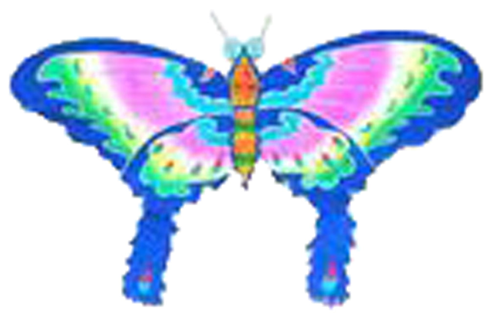 2506 - Kite Butterfly Blue 3D - |I-3|
