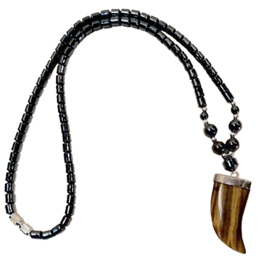2525 - Necklace Tiger Claw Hematite - |Clear-38 Store|