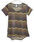 25280 - Women's Classic T-Shirt in XXS Size, Muted Grey with Vibrant Color Details |BH-HALL|