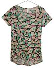 25295 - Stylish Classic T-Shirt for Women in XS Size with White, Aqua and Pink Accents |BH-HALL|