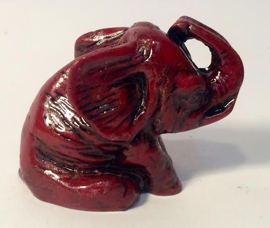 252 - 2" Red Elephant Sit Curl Trunk - |Z-93|