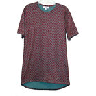 25348 - Exclusive Women's Lularoe Patrick T. S. Red Chevron Apparel Print |BH-HALL|