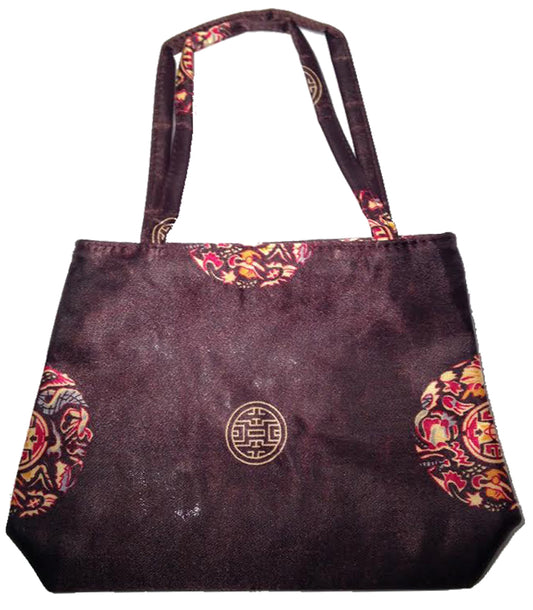2554 - Brown Satin Purse 6x8 - |AA-3 Top|