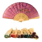 25667 - 12 Asst Color Embroidery Fan - W-21 : GK OCAT