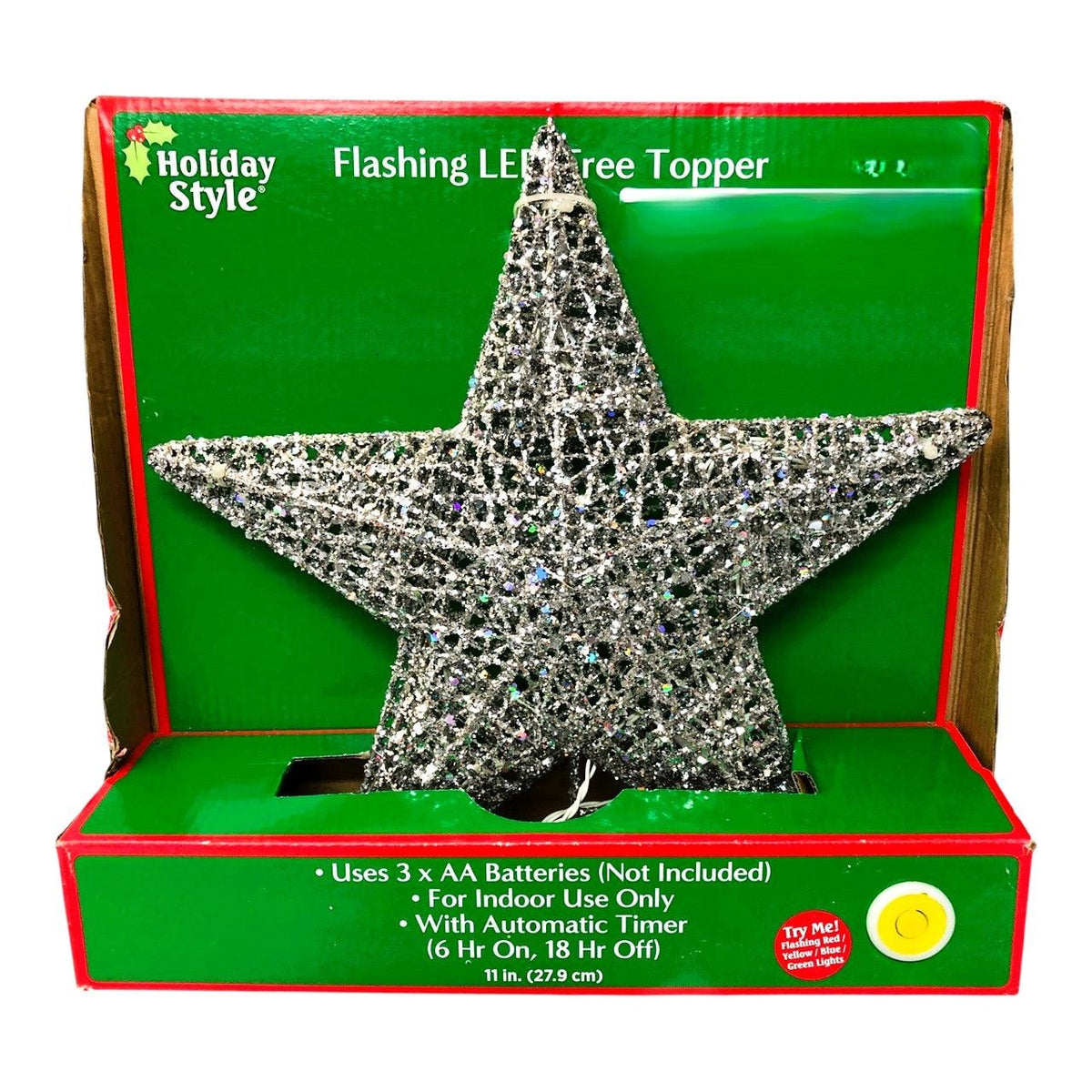 25786 - Flashing LED 11" Tree Topper |Pod 2-46|