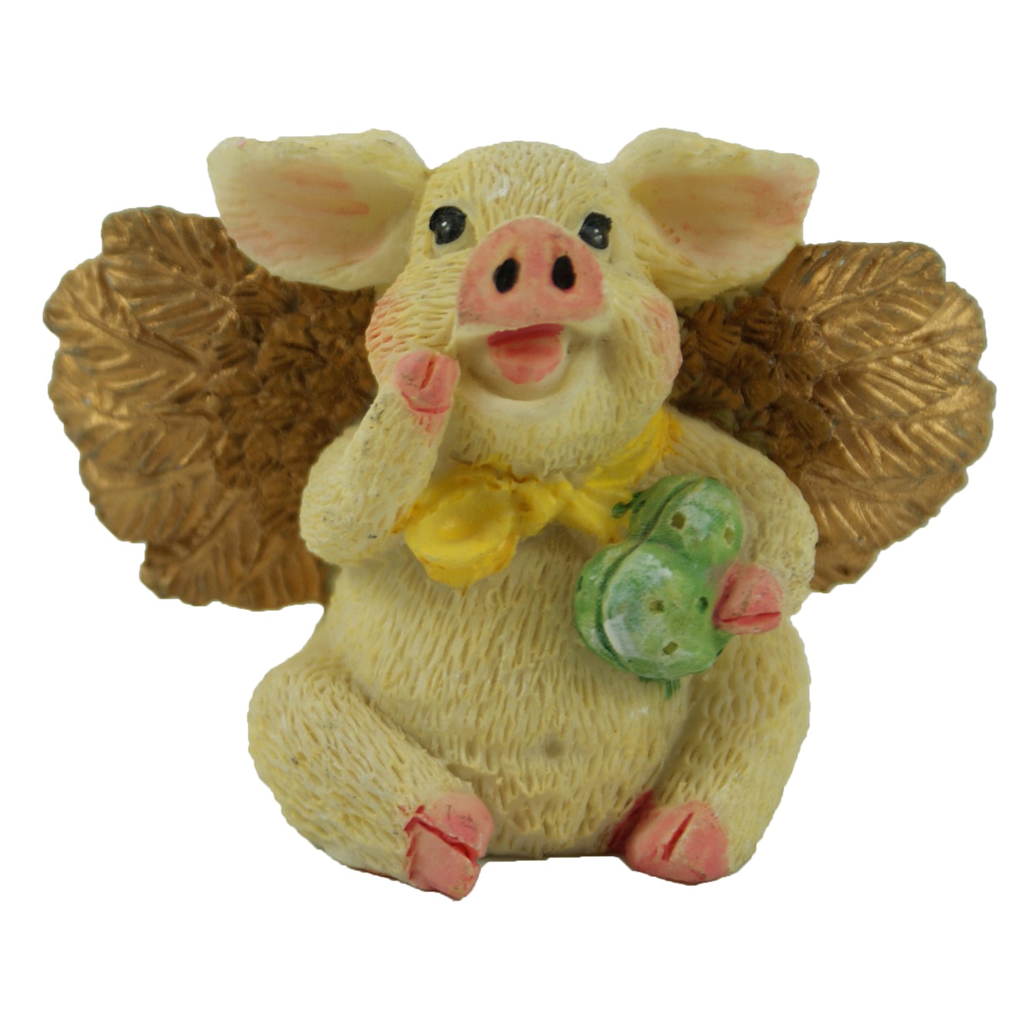 2592 - 3" Winged Pig - Green Heart - |Z-55|