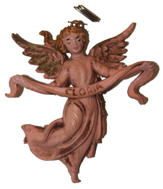 25 - Gloria Angel Ornament 4" Vintage  |Clear-169|