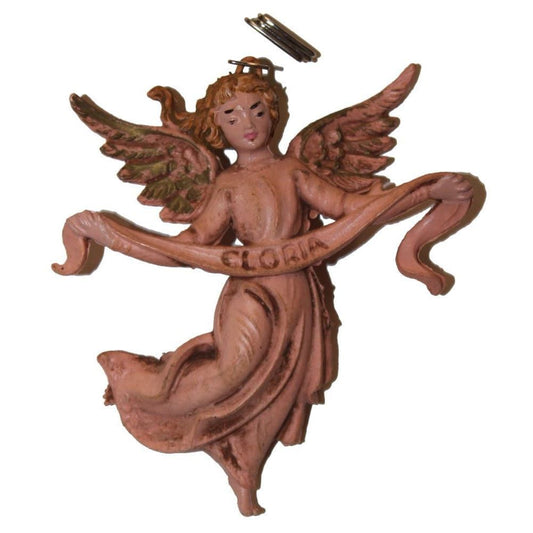 25 - Gloria Angel Ornament 4" Vintage  |Clear-169|