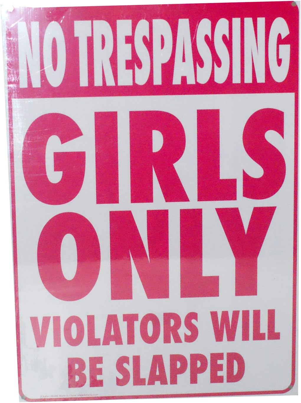 26102 - No Trespassing Girls Only Sign - [Pod 1-23]