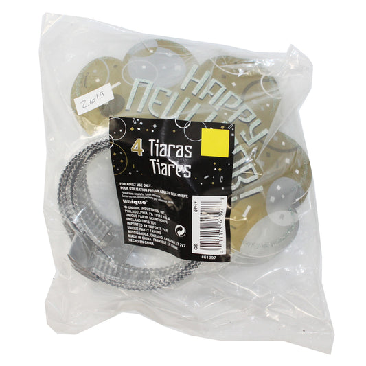 2619 - Happy New Year Tiaras 4 Pack |Pod 1-69|