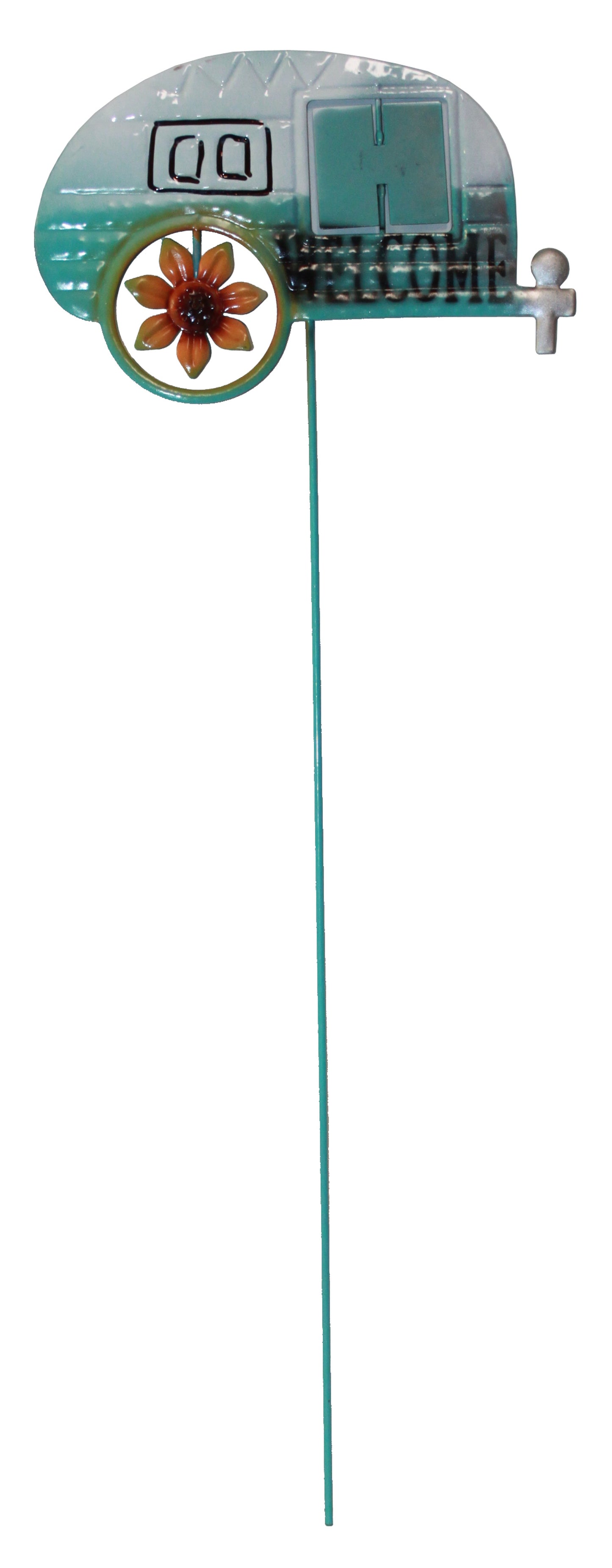 2624 - Blue  White Camper Garden Stake - |G-1/13|