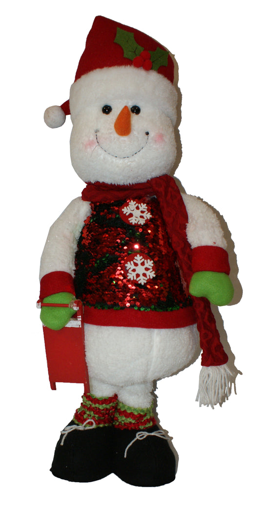 26249 - 41" Plush Snowman Door Greeter with Extendable Legs |Pod 2-38|