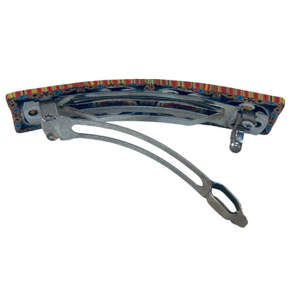26377 - Psychedelic Flower Barrette - |Clear-65|