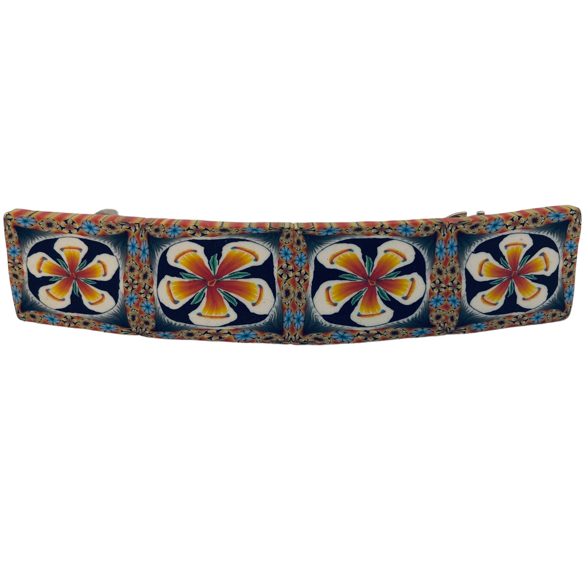 26377 - Psychedelic Flower Barrette - |Clear-65|