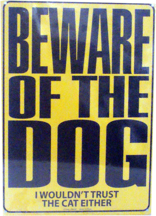 26404 - Beware The Dog Metal Sign - [Pod 1-23]