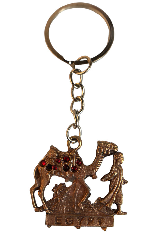 26447 - Keychain Brass Camel Man Bought In Egypt |DVD-37|