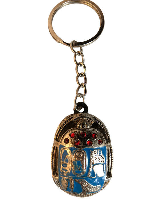 26450 - Keychain Scarab Light Blue Bought in Egypt |DVD-37|