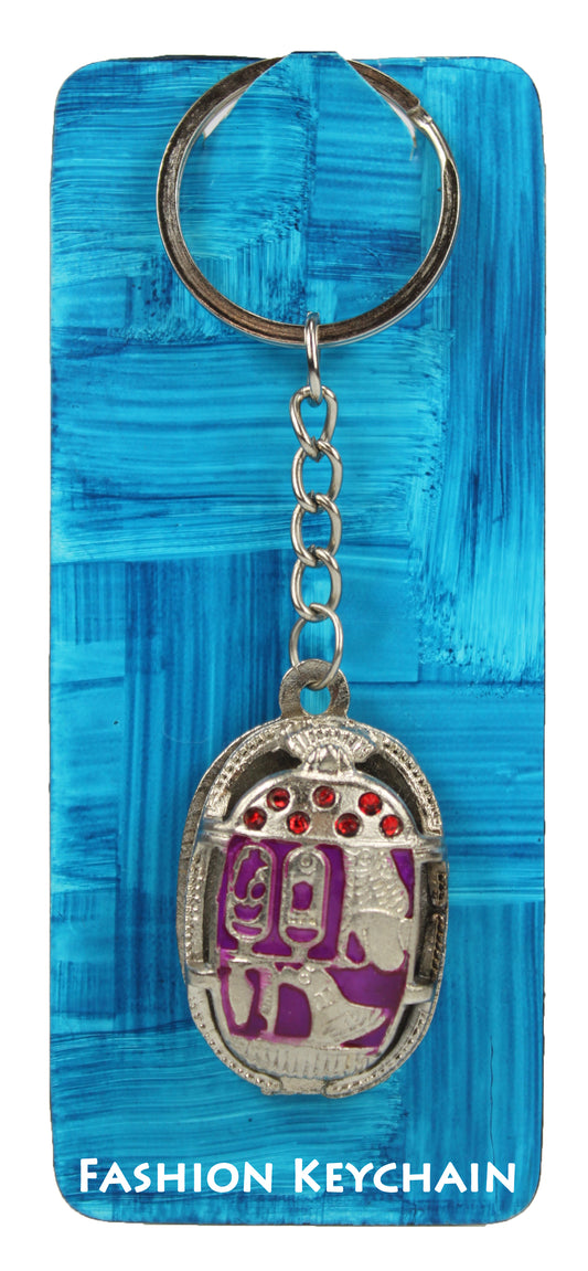 26452 - Keychain Scarab Purple Bought In Egypt |DVD-37|