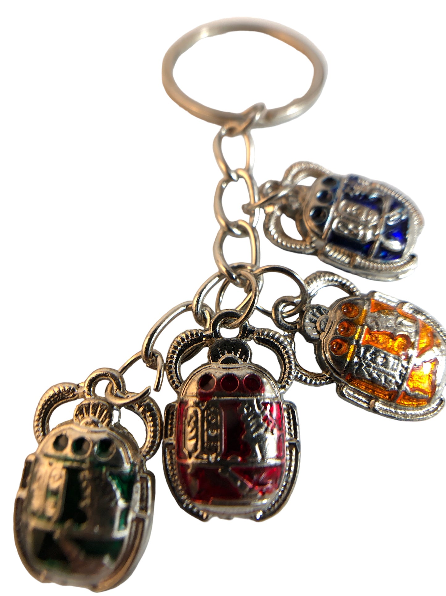 26454 - Keychain 4 Colored Scarab Bought In Egypt |DVD-37|