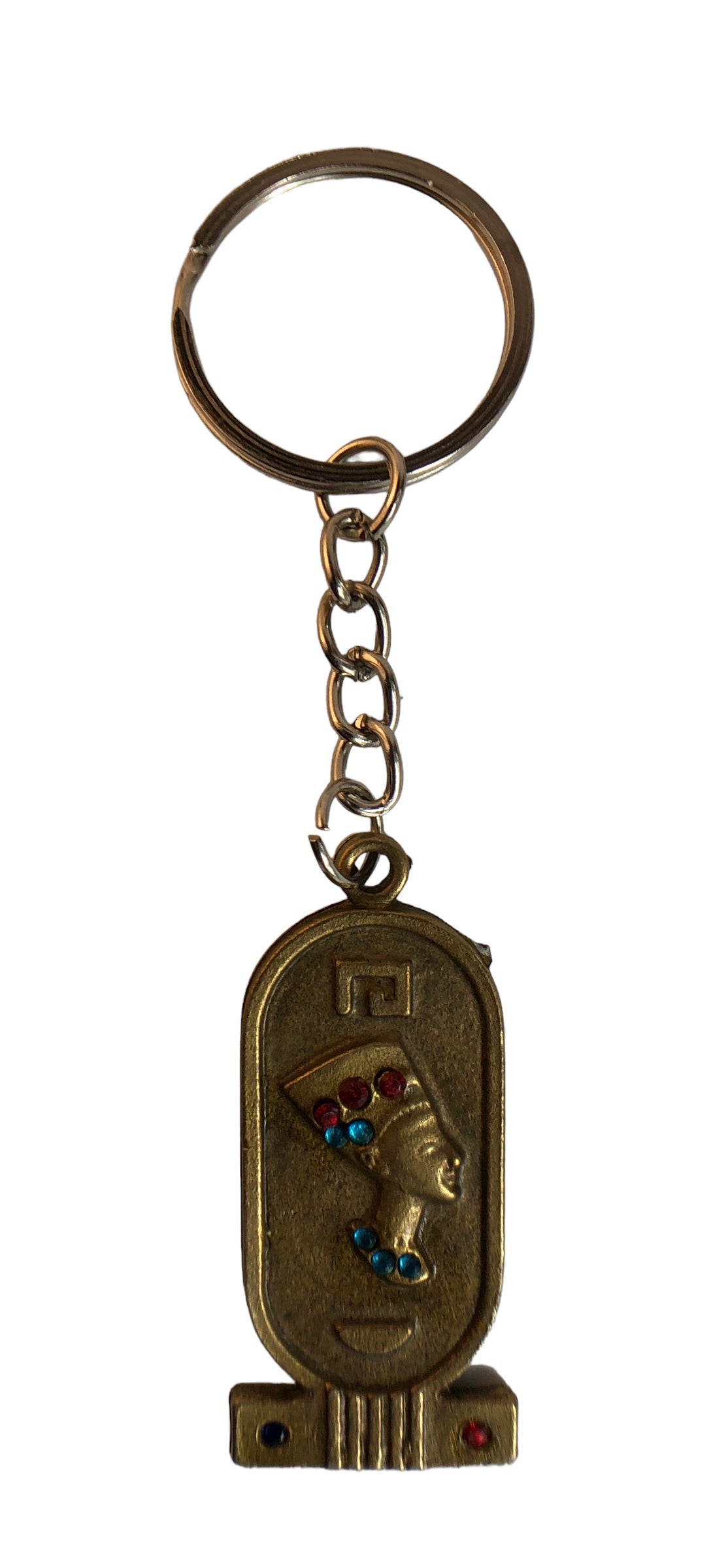 26458 - Keychain Brass Nefertiti Bought in Egypt |DVD-37|