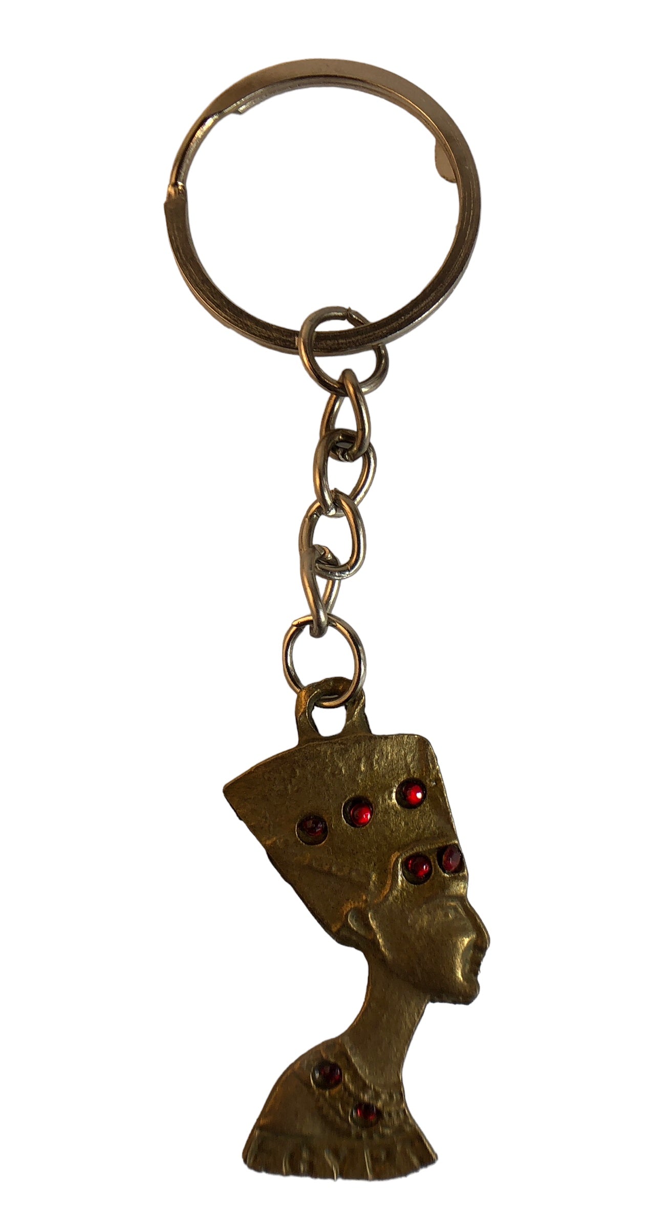 26466 - Set of 2 Keychain Brass Nefertiti Bought in Egypt-1 |DVD-37|