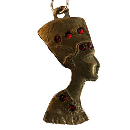 26466 - Set of 2 Keychain Brass Nefertiti Bought in Egypt-1 |DVD-37|