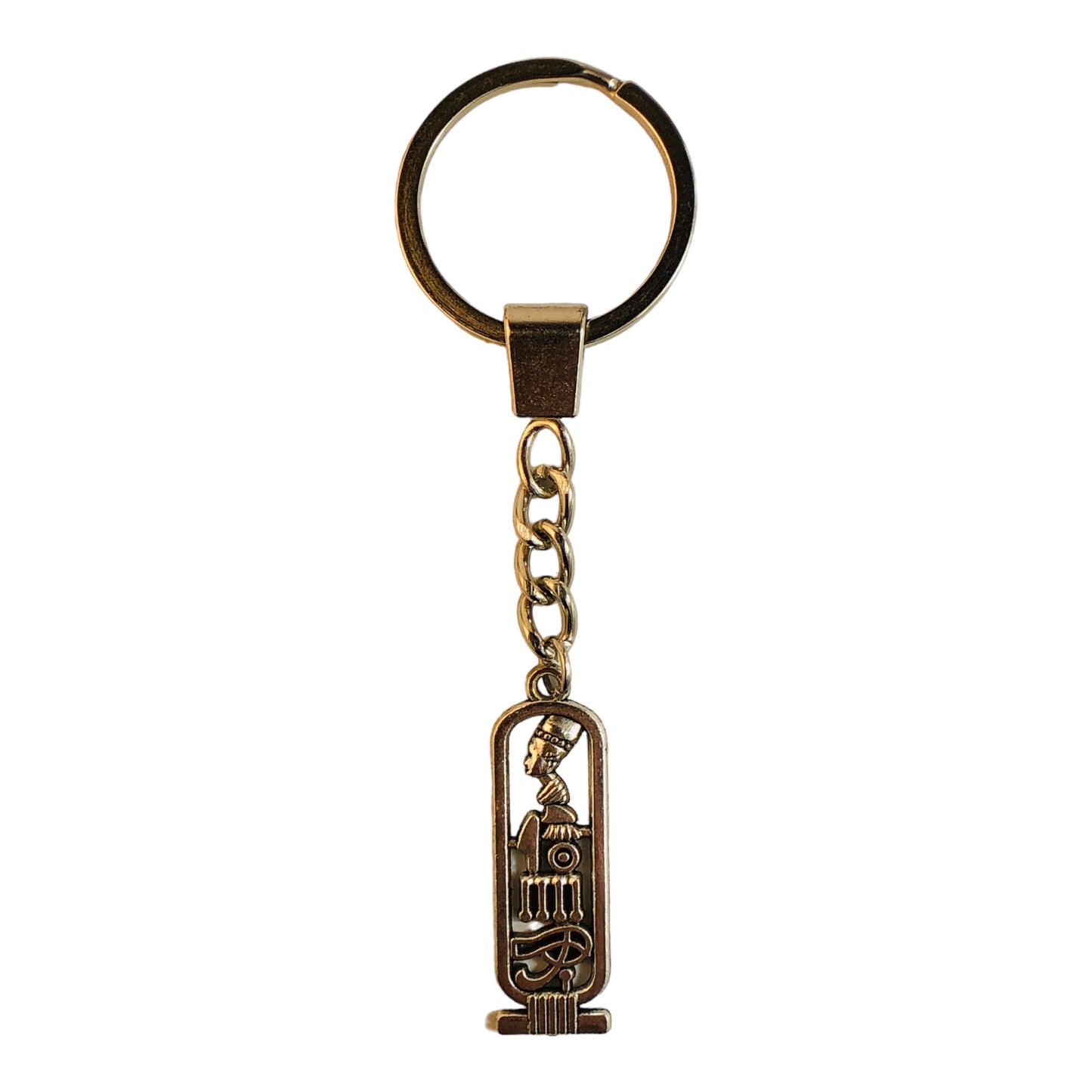 26471 - Keychain Nefertiti Silver Eye |Clear-227|