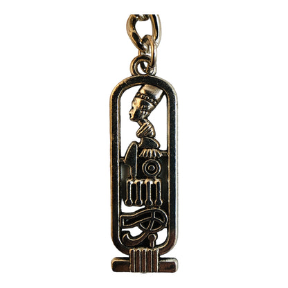 26471 - Keychain Nefertiti Silver Eye |Clear-227|