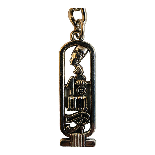 26471 - Keychain Nefertiti Silver Eye |Clear-227|