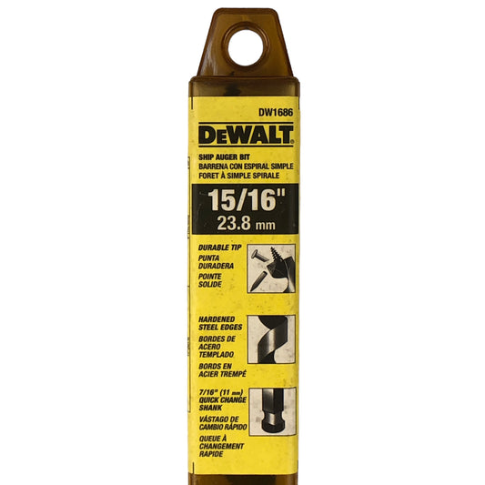 26559 - Dewalt 15/16" Auger Bit - [PB-1  H-39]