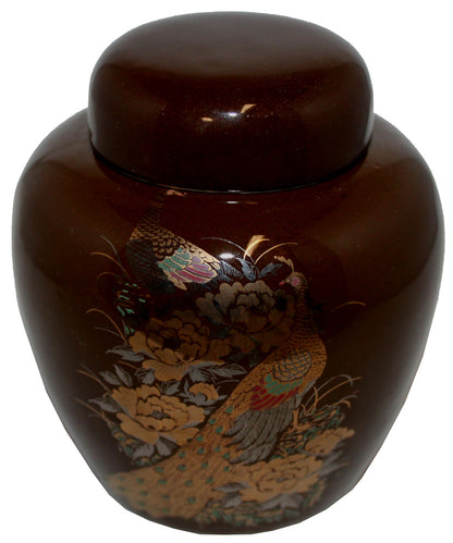 2656 - Brown Peacock Ginger Jar 5" |18-26|