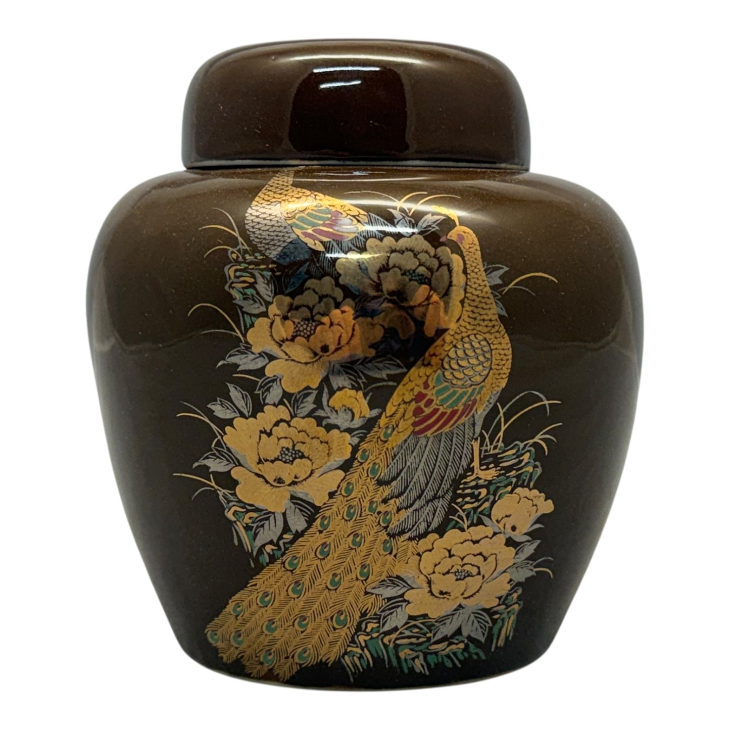 2656 - Brown Peacock Ginger Jar 5" |18-26|