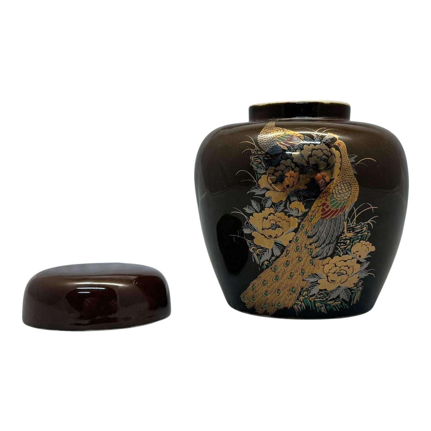 2656 - Brown Peacock Ginger Jar 5" |18-26|