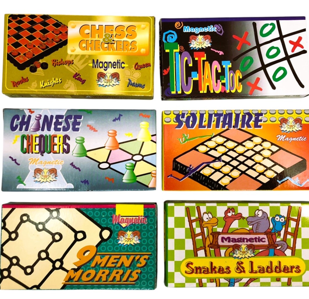 2675 - Pack of 12 Magnetic Travel Board Games |Gr-31|