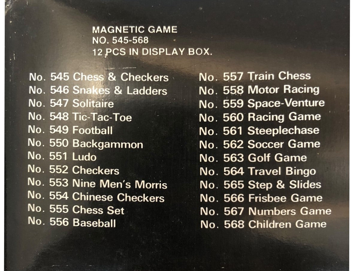 2675 - Pack of 12 Magnetic Travel Board Games |Gr-31|