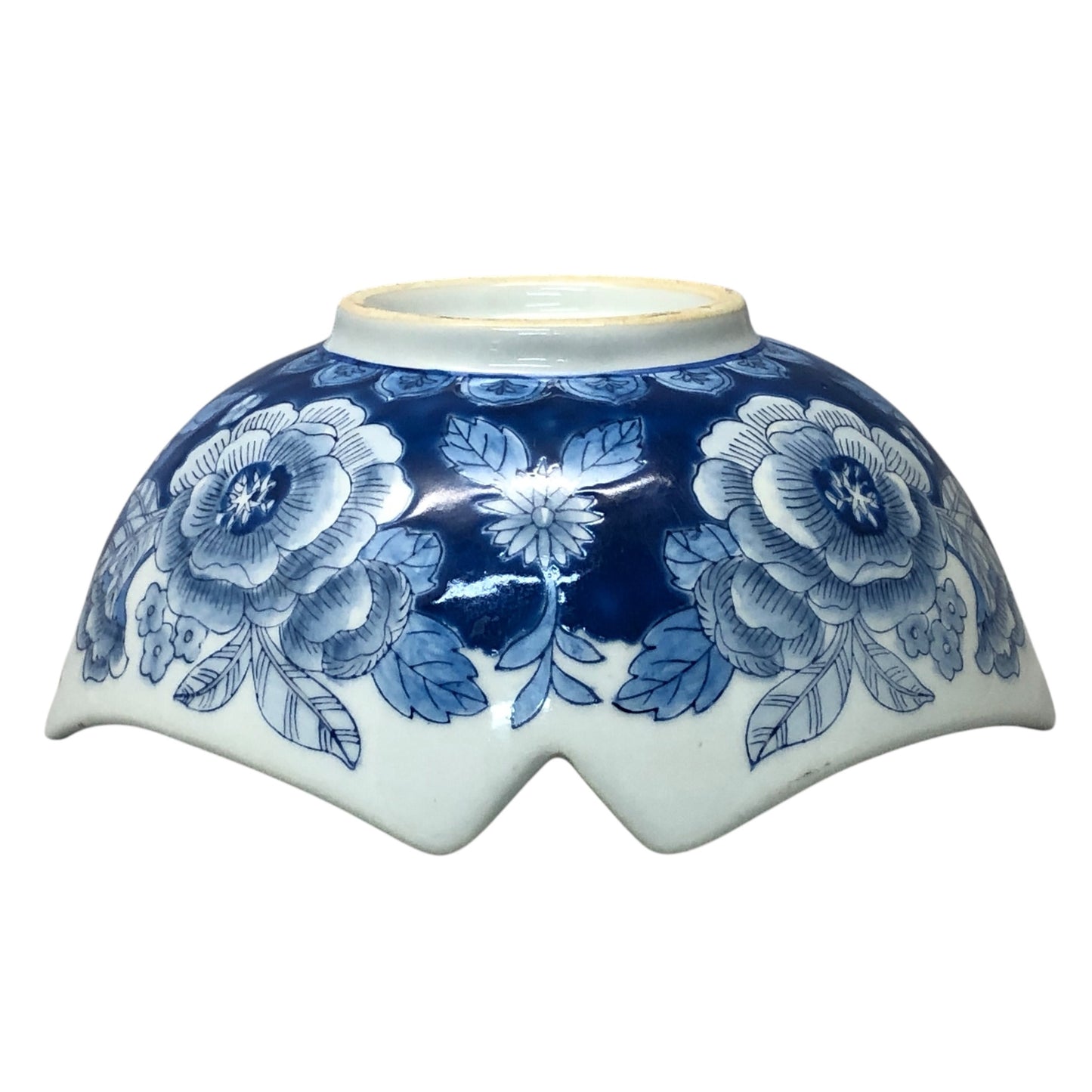 2684 - Blue White 8" Floral Bowl - |18-19|